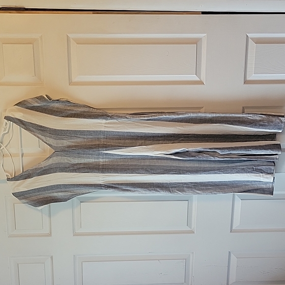 Cloth & Stone Linen blend sleeveless striped jumpsuit size small - Picture 10 of 12